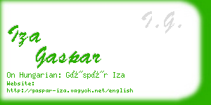 iza gaspar business card